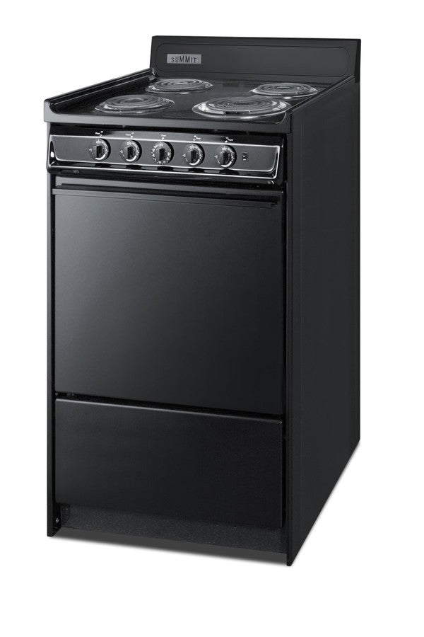 Accucold 20" Wide Electric Coil Range in Black