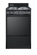 Accucold 20" Wide Electric Coil Range in Black
