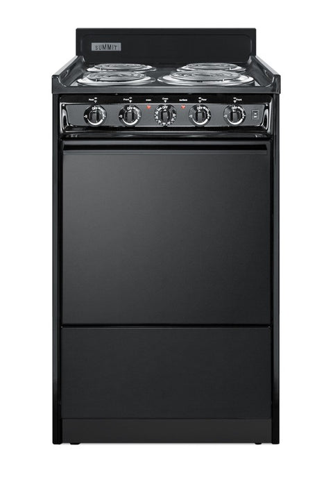 Accucold 20" Wide Electric Coil Range in Black