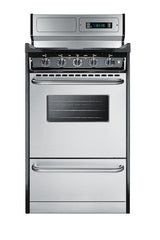 20" Wide Deluxe Electric Coil Range in Stainless Steel with High Backguard