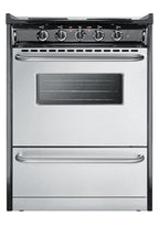 24" Wide Slide-in Style Electric Coil Range in Stainless Steel