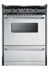 24" Wide Slide-in Style Electric Coil Range in Stainless Steel
