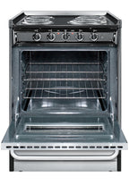 24" Wide Slide-in Style Electric Coil Range in Stainless Steel
