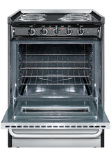24" Wide Slide-in Style Electric Coil Range in Stainless Steel