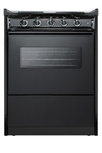 Accucold 24" Wide Slide-in Style Electric Coil Range in Black with Window (Model TEM610CRW)