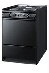 Accucold 24" Wide Slide-in Style Electric Coil Range in Black