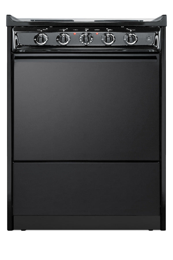 Accucold 24" Wide Slide-in Style Electric Coil Range in Black