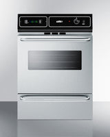 Stainless steel 220V electric wall oven with digital clock/timer and oven window; for cutouts 22 3/8" wide by 34 1/8" hi