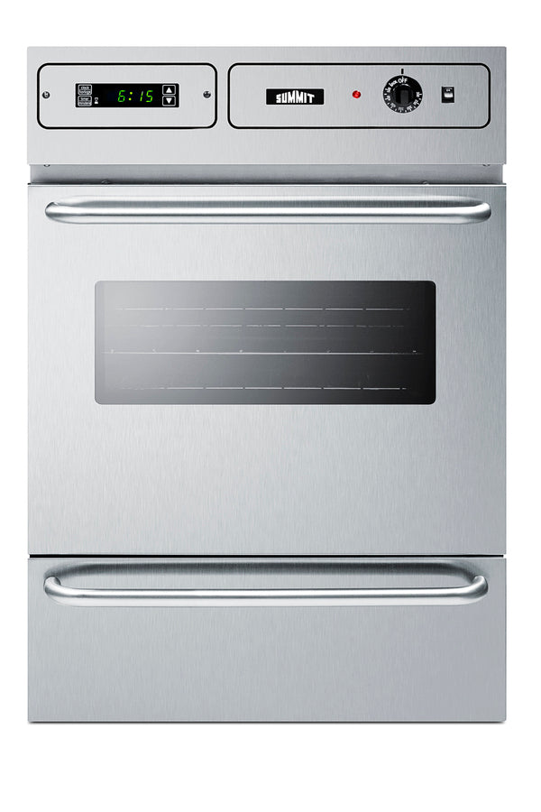 Accucold Stainless steel 115V electric wall oven with digital clock/timer and oven window; for cutouts 22 3/8" wide by 34 1/8" hi