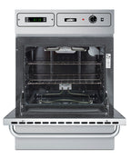 Accucold Stainless steel 115V electric wall oven with digital clock/timer and oven window; for cutouts 22 3/8" wide by 34 1/8" hi