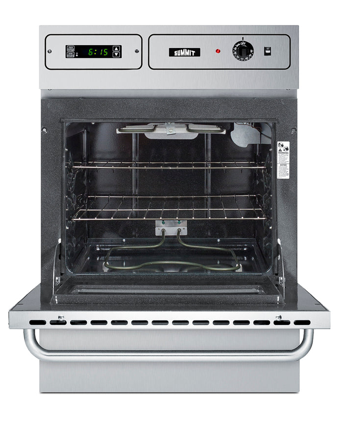 Accucold Stainless steel 115V electric wall oven with digital clock/timer and oven window; for cutouts 22 3/8" wide by 34 1/8" hi