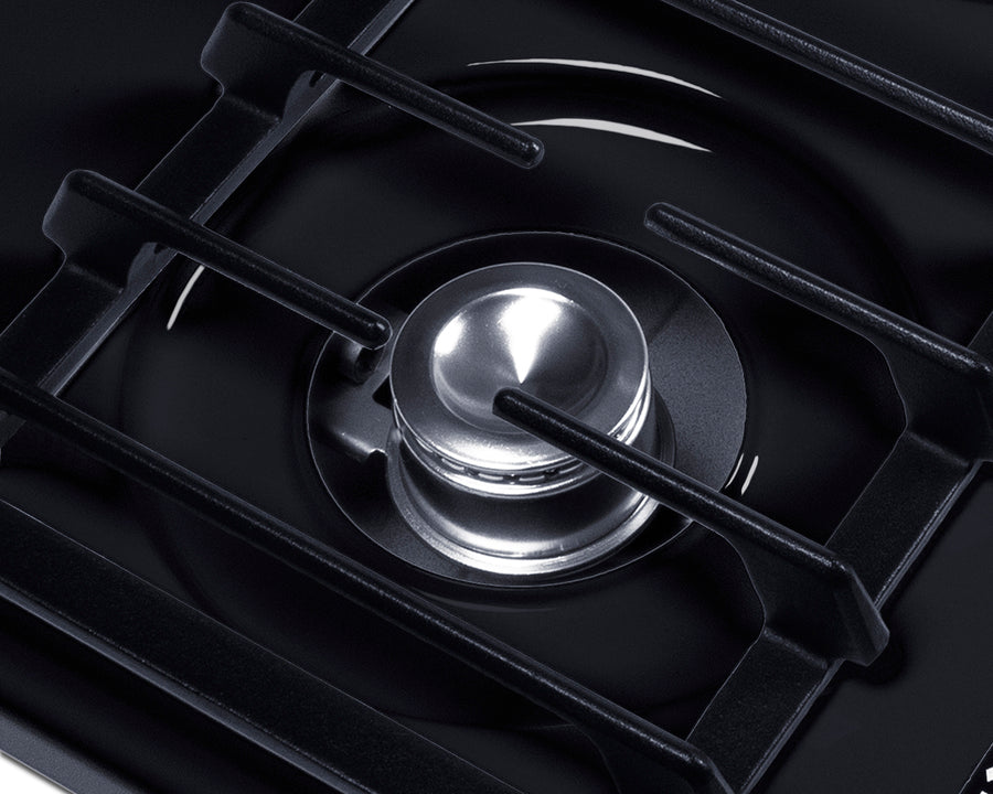 24" Wide Open Burner Gas Cooktop in Brushed Chrome with Battery Start Ignition Main image