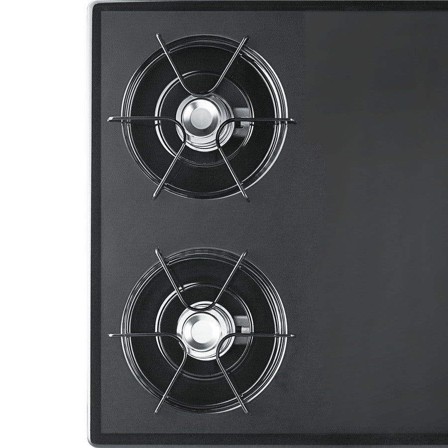 Accucold 30" Wide Open Burner Gas Cooktop in Black with Spark Ignition