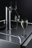Built-in commercially approved dual tap wine kegerator in stainless steel