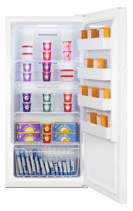 Upright 22 cu.ft. convertible freezer/refrigerator in white