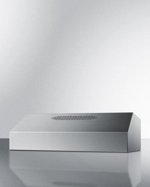 Accucold 36 inch wide 390CFM convertible range hood in stainless steel finish