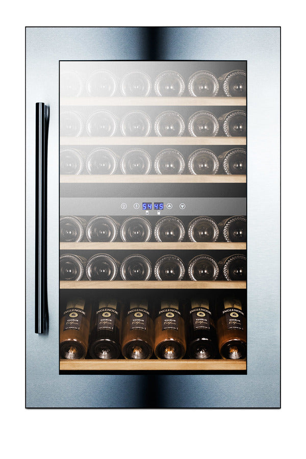 51 bottle fully integrated dual zone wine cellar with digital controls and LED lighting (Model VC60D)