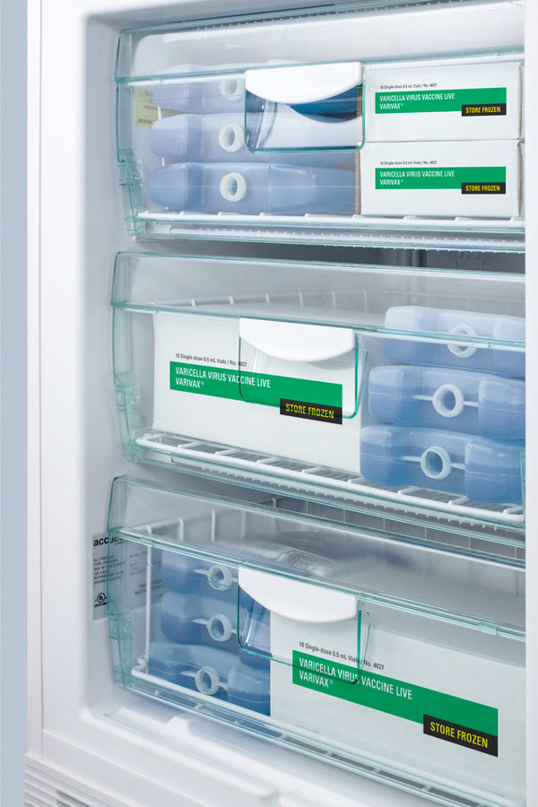 Accucold Built-in undercounter medical/scientific -25ºC capable all-freezer, Left Hinge, ADA – VT65MLBIMED2ADALHD - Interior