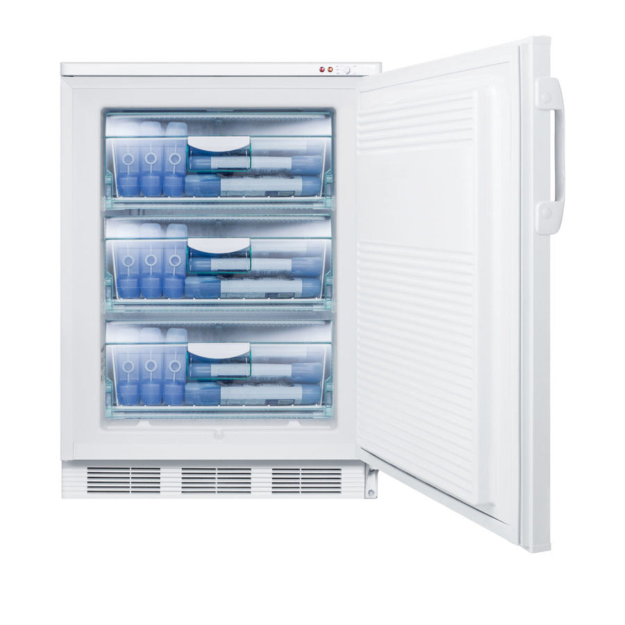 Accucold 24" wide all-freezer for freestanding use capable of -25º C operation, Left Hinge – VT65MLMEDLHD - Full