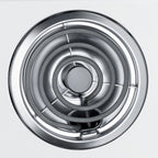 24" wide 220V electric coil top cooktop in white porcelain finish