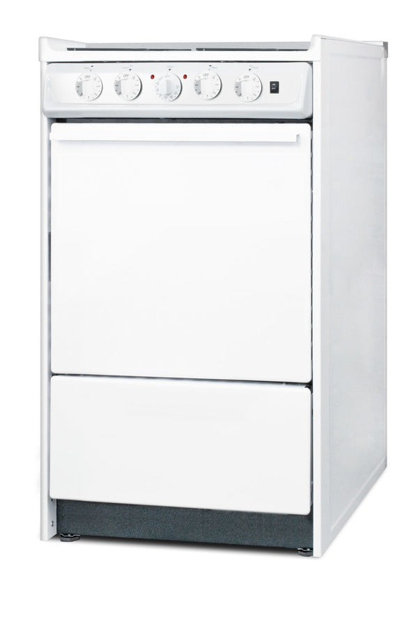 20" Wide Slide-in Style Electric Coil Top Range in White