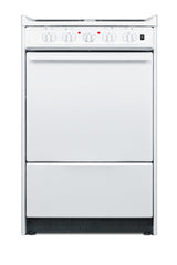20" Wide Slide-in Style Electric Coil Top Range in White