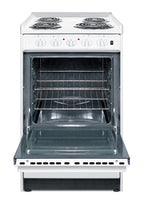 20" Wide Slide-in Style Electric Coil Top Range in White