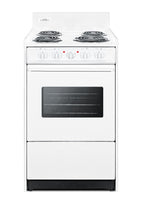 Accucold 20" Wide Electric Coil Top Range in White with Oven Window
