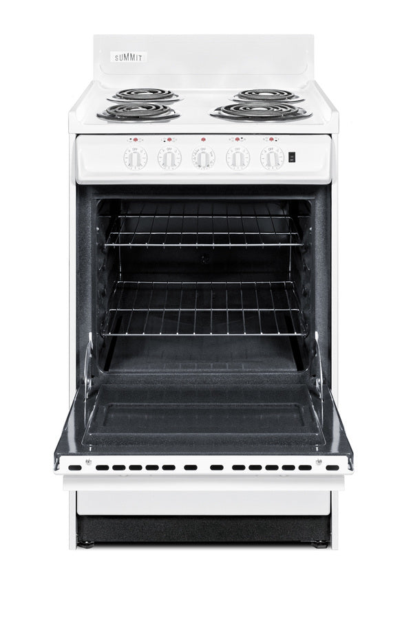 20" Wide Electric Coil Top Range with Indicator Lights and a Three-prong Line Cord