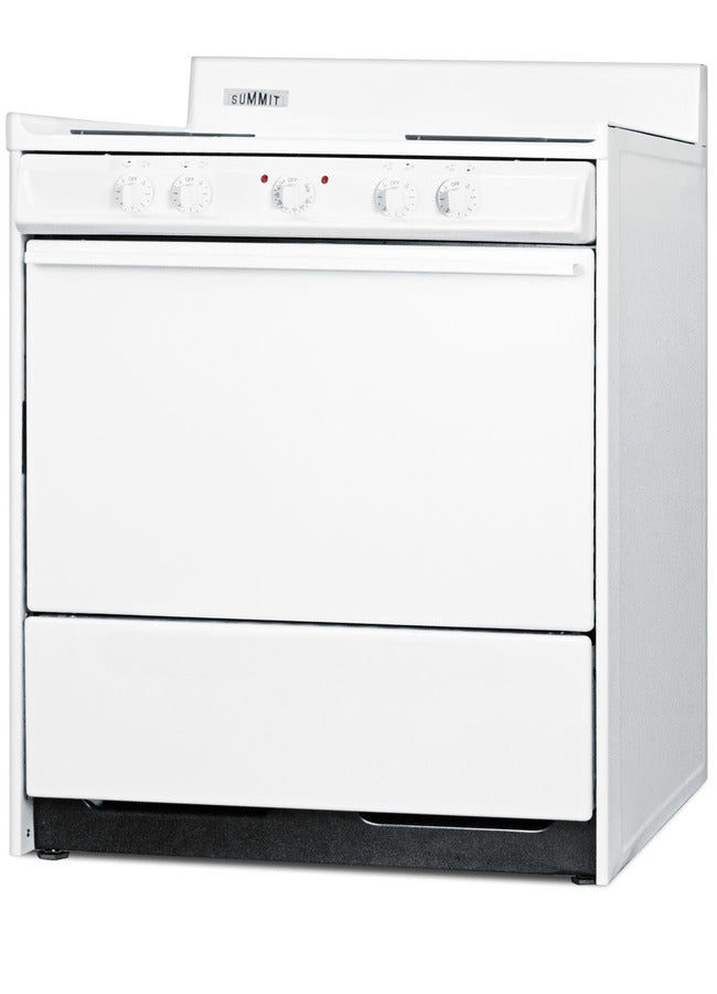 30" Wide Electric Coil Top Range in White