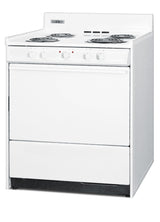 30" Wide Electric Coil Top Range in White