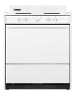 30" Wide Electric Coil Top Range in White