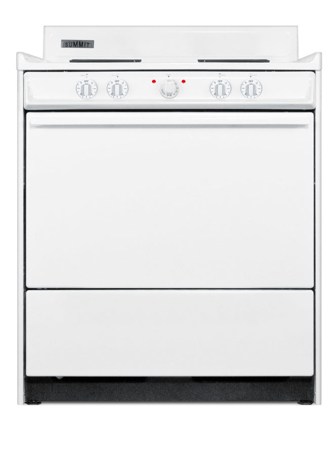 30" Wide Electric Coil Top Range in White