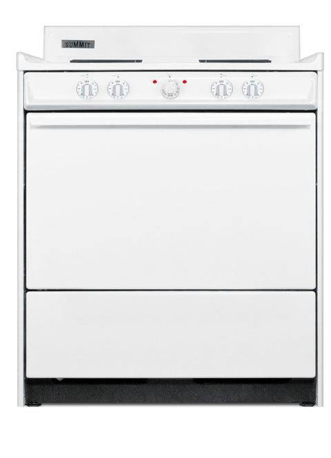 30" Wide Electric Coil Top Range in White