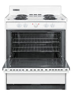 30" Wide Electric Coil Top Range in White