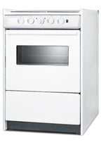 24" Wide Slide-in Style Electric Coil Top Range in White with Oven Window (Model WEM610RW)