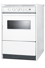 24" Wide Slide-in Style Electric Coil Top Range in White with Oven Window (Model WEM610RW)