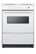 24" Wide Slide-in Style Electric Coil Top Range in White with Oven Window (Model WEM610RW)
