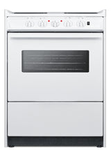 24" Wide Slide-in Style Electric Coil Top Range in White with Oven Window (Model WEM610RW)