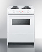24" Wide Slide-in Style Electric Coil Top Range in White with Oven Window (Model WEM610RW)