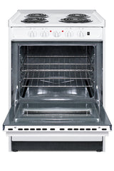 24" Wide Slide-in Style Electric Coil Top Range in White with Oven Window (Model WEM610RW)