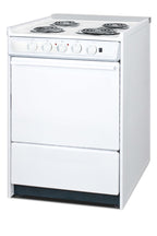 Accucold 24" Wide Slide-in Style Electric Coil Top Range in White