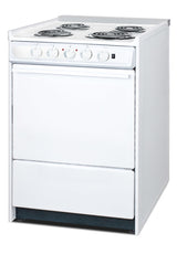 Accucold 24" Wide Slide-in Style Electric Coil Top Range in White