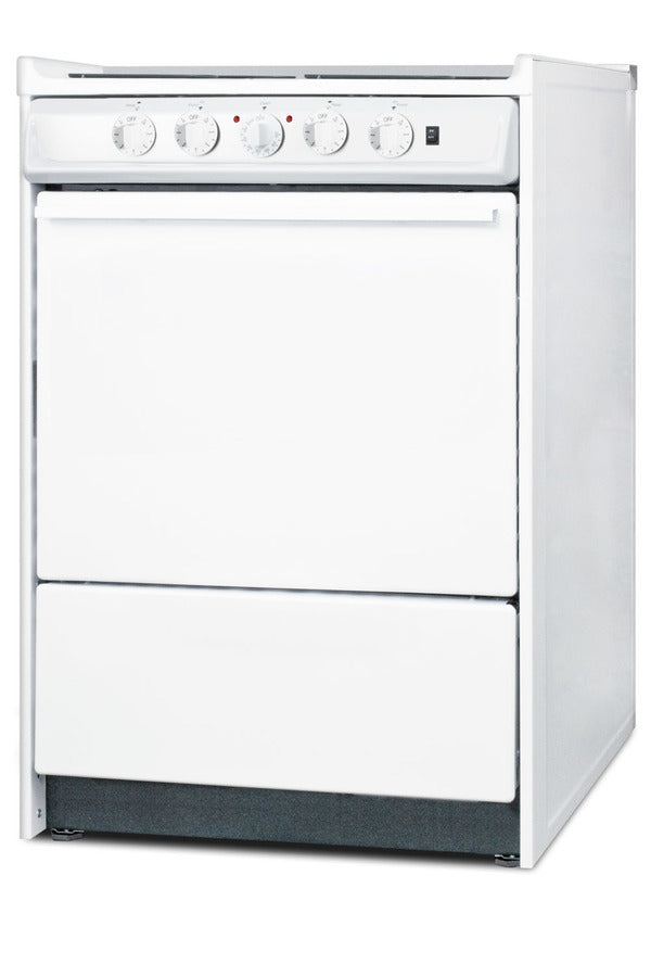 Accucold 24" Wide Slide-in Style Electric Coil Top Range in White
