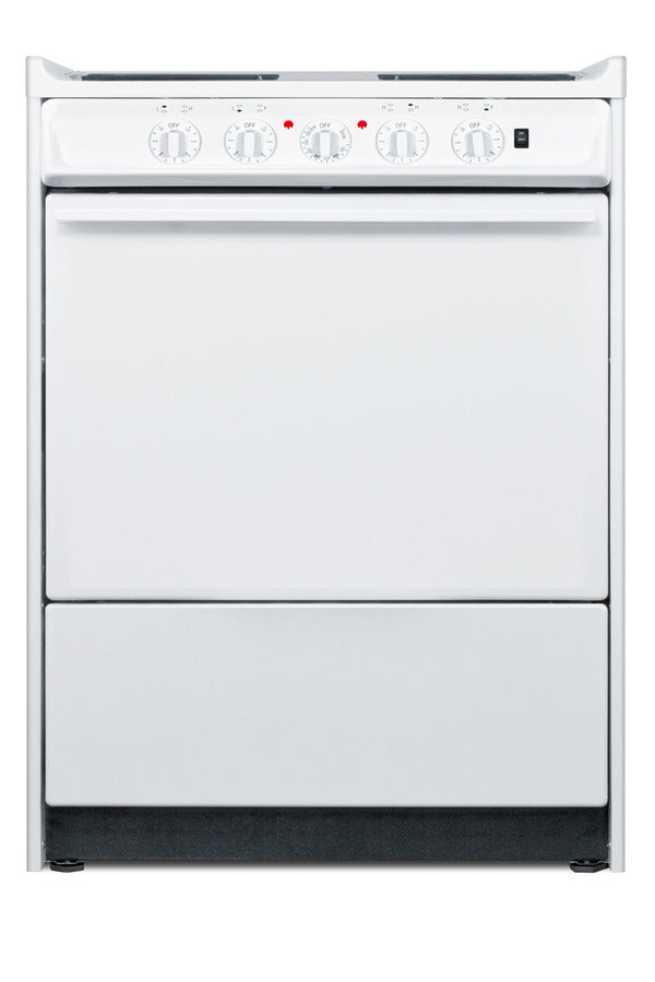 Accucold 24" Wide Slide-in Style Electric Coil Top Range in White