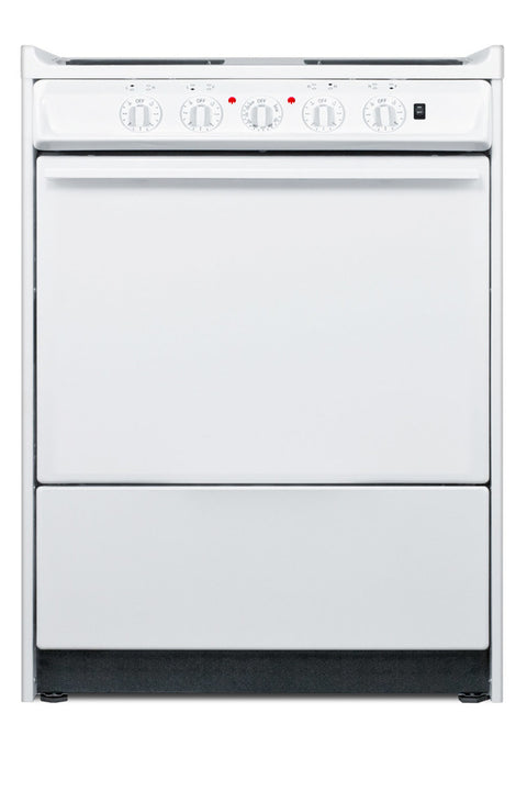 Accucold 24" Wide Slide-in Style Electric Coil Top Range in White