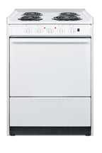 Accucold 24" Wide Slide-in Style Electric Coil Top Range in White