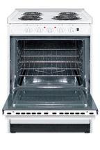 Accucold 24" Wide Slide-in Style Electric Coil Top Range in White