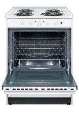 Accucold 24" Wide Slide-in Style Electric Coil Top Range in White