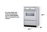 Accucold 24" Wide Induction Range in White